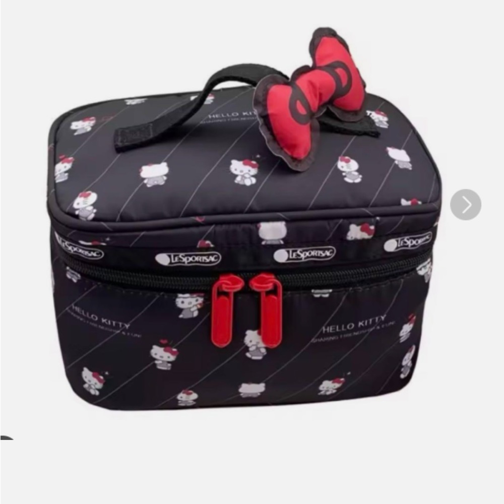 Hello Kitty x LeSportsac Black Vanity and Cosmetic pouch New from JP